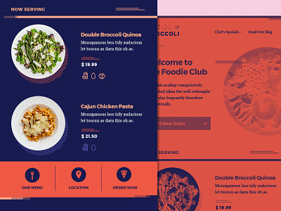 Now Serving 📧 🍲 brutalism email food menu gourmet offers resturant