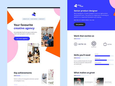 Agency Emails 💌 agency app branding clean design email email design graphic design icon illustrator logo photoshop typography ui ux vector web website