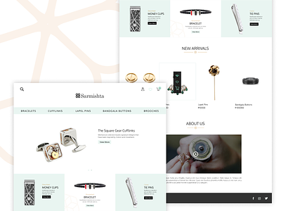 Online jewellery storeJewellery branding ui ux vector