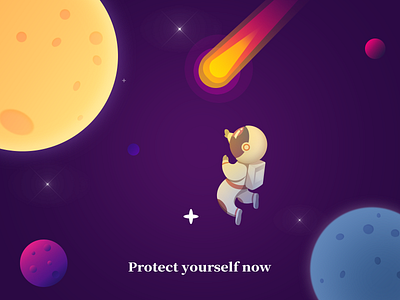 Protect yourself now design illustration