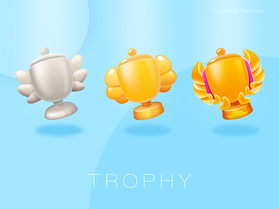 Trophy app design icon illustration ui