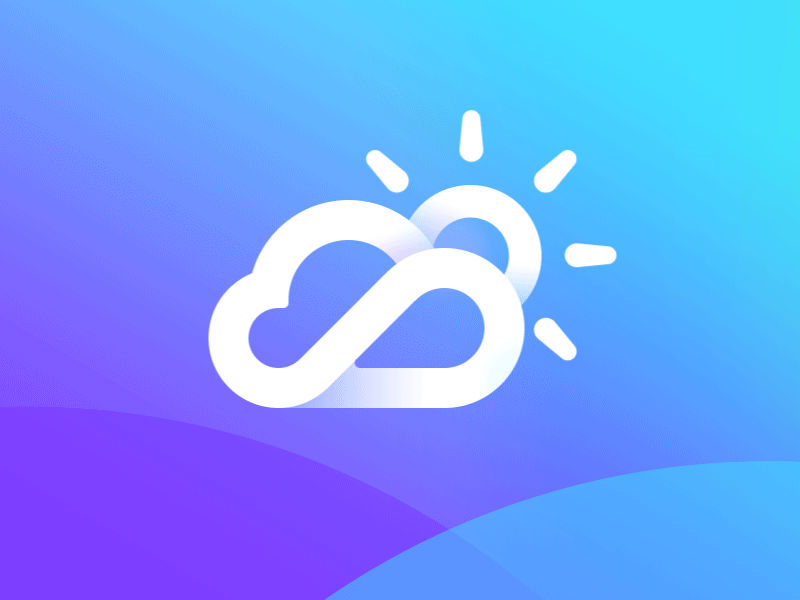 Weather animation app icon logo ui