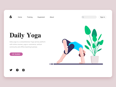 Daily Yoga branding design icon illustration ui