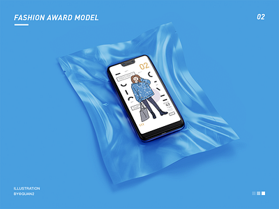 FASHION AWARD MODEL 02 design flat icon illustration illustrator typography