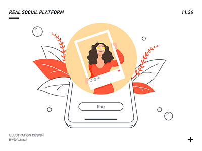 REAL SOCIAL PLATFORM design illustration typography ui