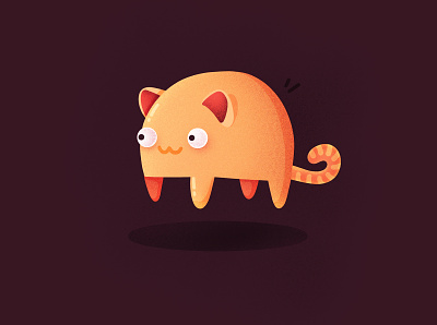 Random Flying Cat cat character cute emoji fat fly flying illustration meow orange