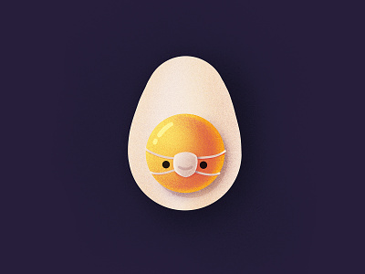 Happy Easter! character corona covid19 cute easter egg emoji face happy illustration procreate