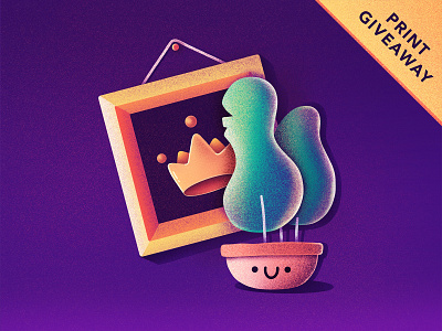 PRINT GIVEAWAY! character cute frame giveaway illustration picture plant print store tree wall wallart