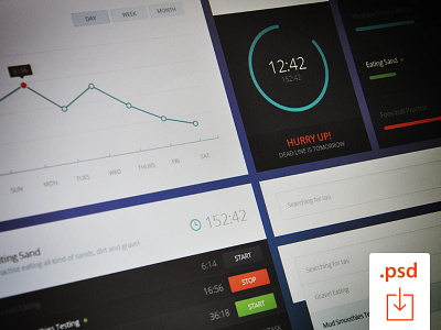 Free PSD: Time Graph UI