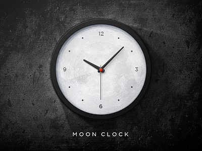 Moon Clock arrows black clock icon illustration justas moon shadow studio4 time