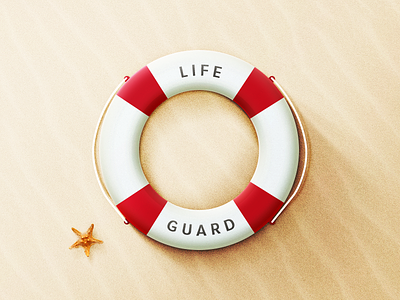 Lifebuoy! beach justas lifebelt lifebuoy lifering lifesaver ringbuoy sand star studio4