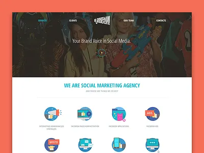 La Propaganda Landing Page design flat icons justas landing page propaganda studio4 web