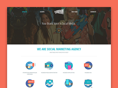 La Propaganda Landing Page design flat icons justas landing page propaganda studio4 web