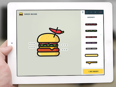 Burger Machine app application burger hungry justas mashine studio4