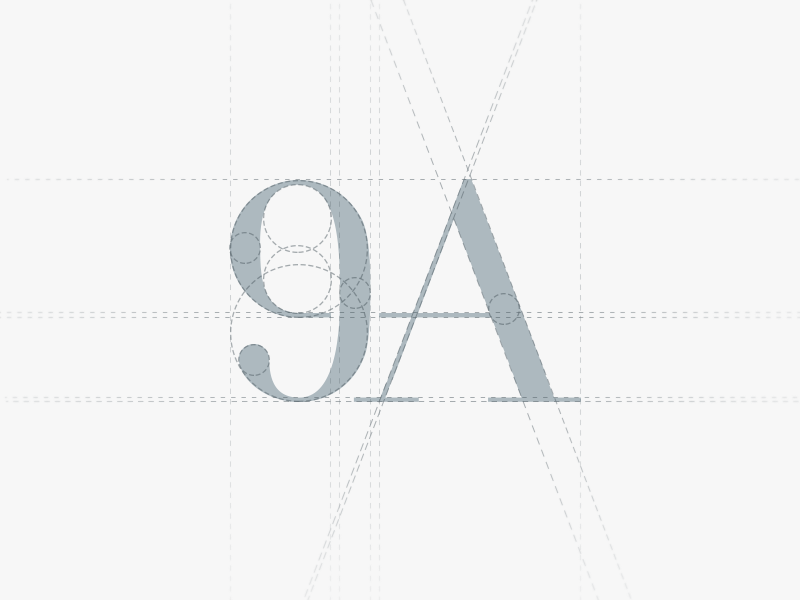 9A logo grid by Justas Galaburda on Dribbble