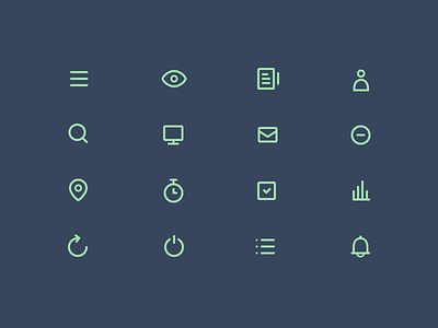 Just Another Outline Icon Set bell chart clock eye icons justas mail outline outline icons pin studio4