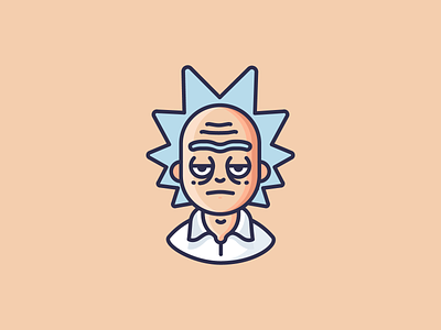 The one and only - Rick character design emoji icon icons illustration outline outline icons rick rick and morty