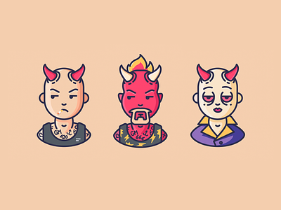 Devil Overlord character devil emoji evil horns icon icons illustration outline outline icons smoking