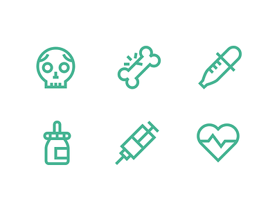 Medical Icons bone doctor healthcare icons justas medical medical icons outline pipette pulse skull