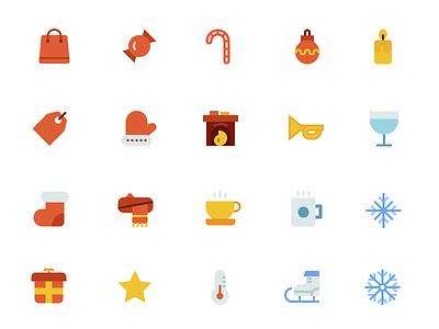 Flat Christmas Icons 2