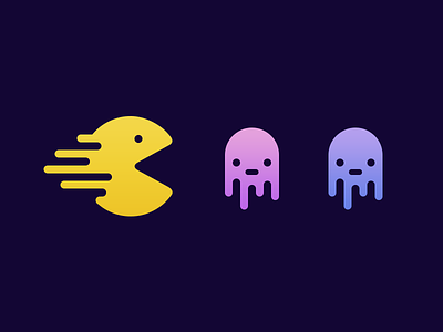 Jelly Packman deiv ghosts icon illustration jelly justas packman