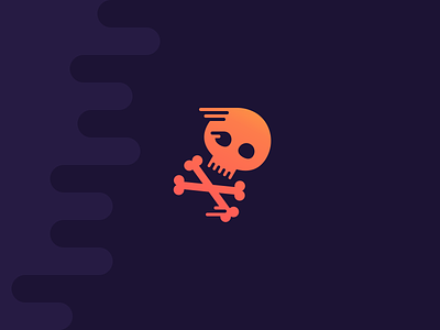 Wooshy Scull! bones fast icon illustration justas scull speed studio4