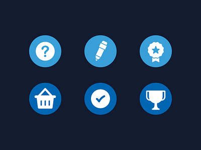 Npower Icons cart faq icons pencil round icons tick trophy