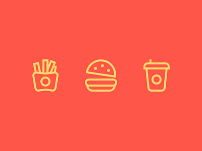 Fast Food burger cola fast food fast food icons fries hamburger icons junk food justas outline icons