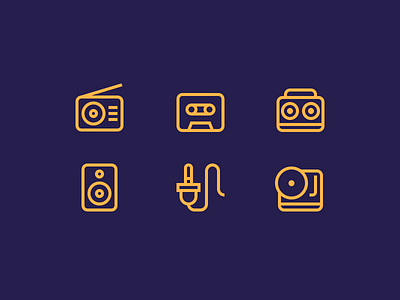 Music Icons 2 boombox casete icons justas music music icons outline icons outline music icons radio vinyl