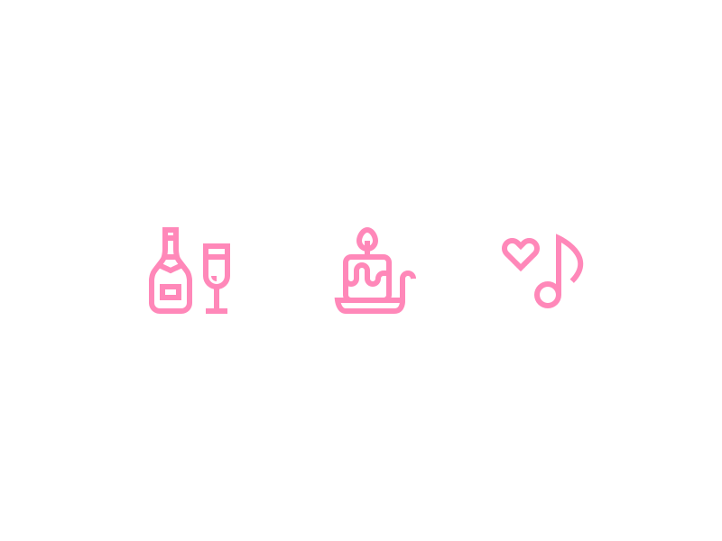 Romance Essentials candle champagne icons love music outline outline icons valentine valentine day valentine icons