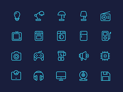 Outline Electronics Icons