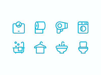 Bathroom Icons bathroom bathroom icons hair dryer icons outline bathroom icons outline icons scales sink toilet toilet paper towel washing machine