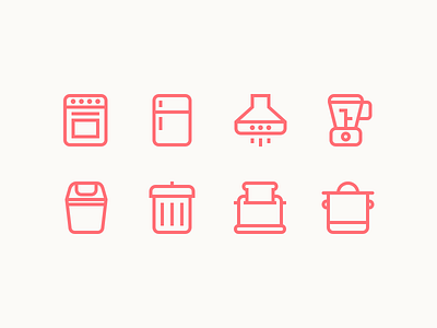 Kitchen blender food fridge home icons kitchen icons outline outline kitchen icons oven toaster trash can