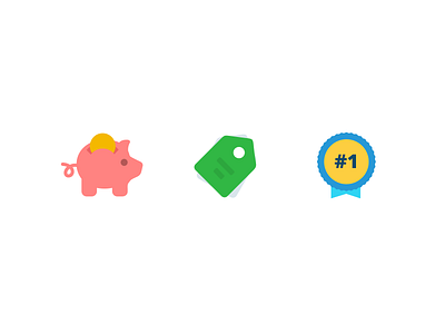 Commerce Icons commerce e commerce first flat flat icons icons number one pig piggy price tag