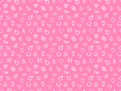 Pink Wedding Pattern champagne heart icons love marrage outline icons outline patter pattern ring seamless wedding weddings