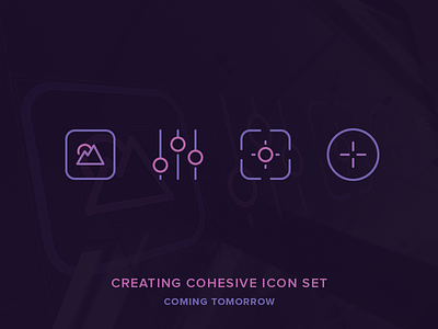 Make Cohesive Icon Set cohesive cohesive icons controls grid guidelines icon set icons iconutopia neon outline icons picture tutorial