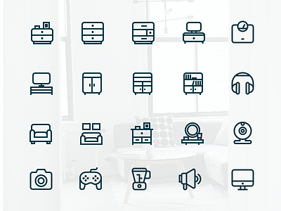 Outline Interior Icons