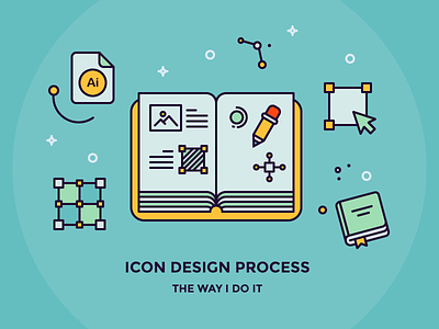 My Icon Design Process ai file blog book design icons iconutopia illustration newsletter outline outline icons process sketch book