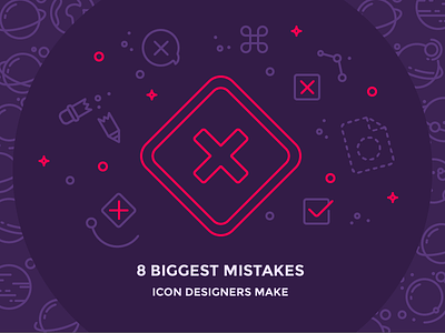 8 Biggest Mistakes Icon Designers Make blog broken command icon designer icons iconutopia mistakes outline pencil space speech x