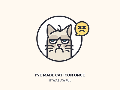 Grumpy Cat! angry cat dead grumpy icon icons magazine meme offscreen outline sad smile