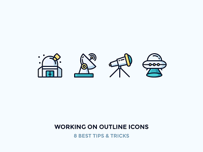 The proper way of creating outline icons aliens blog exploration icons iconutopia observatory outline space telescope tutorial ufo vectorising