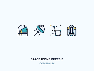 Space Icon Set cosmonauts dipper galaxy helmet icons outline satellite shuttle space space craft stars