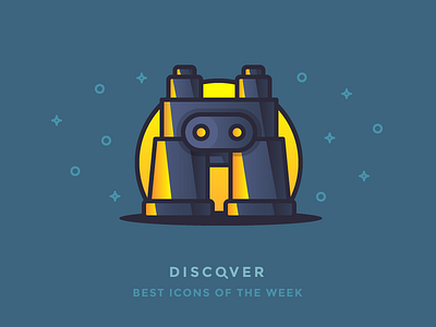 Discover best icons of the week! best binoculars discover explore field glasses gradient icon icons illustration look see shiny