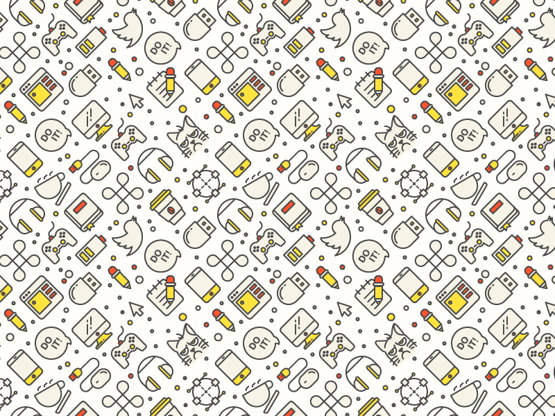 Offscreen Mag Pattern usb headphones battery twitter joystick command cmd mobile seamless icon pattern grumpy