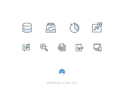 Sentieo Icons comment database equities excel export financial model icon set icons outline realtime responsive search