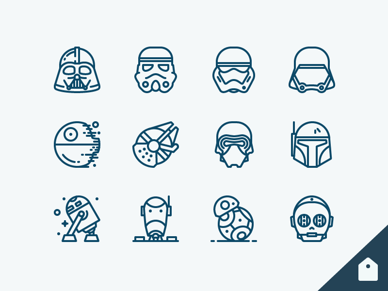 Star Wars Icons Freebie by Justas Galaburda - Dribbble - 800 x 600 png 43kB