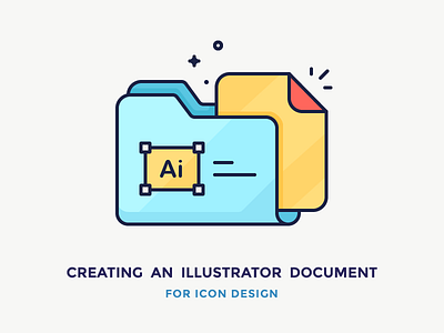 Creating an Illustrator Document adobe document file filled folder icon illustrator outline paper