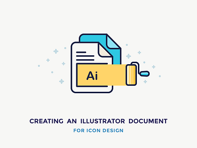 Illustrator Document For Icon Design colours document file filled icon illustration outline pain roller