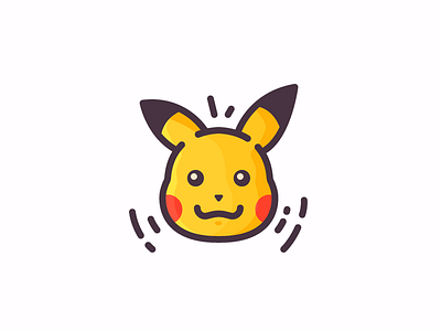 Pikachu! filled icon illustration outline pikachu pokemon pokemon go