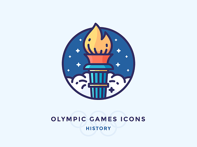 The History of the Olympic Games icons